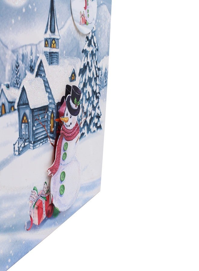 Jades : 'White Christmas' Theme Paper Bags - Pack of 6 (Snowman) - Image 3
